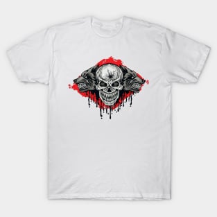 Gothic Skull Grunge: Vintage Design T-Shirt